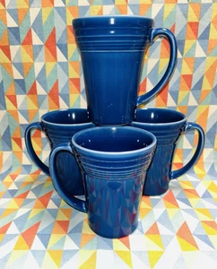 NEW set of 4 FIESTA bistro LATTE MUG 18 oz LAPIS blue FIESTAWARE Ships Free - Picture 1 of 4