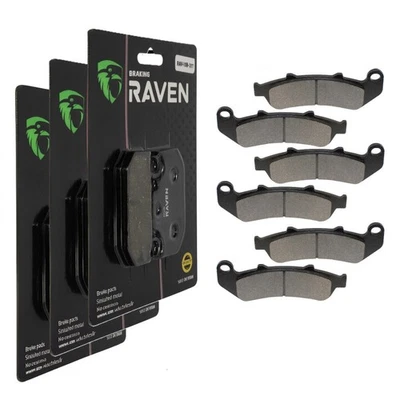 3 Kit plaquettes frein Av G, Av D et Ar Pour Honda CBR 1000F  de 1993 à 1999 - Photo 1/3