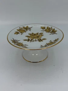 Vtg Gloria Fine China Bavarian by Bayreuth Pedestal Footed SMALL Cake Plate - Picture 1 of 12