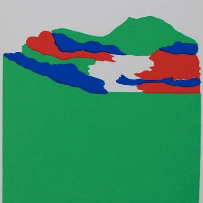 Lukas Kramer Komposition in Grün Abstrakt zeitgenössisch signiert Siebdruck 1971 - Bild 1 von 4