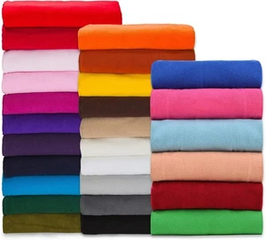 Top Quality 25 COLS Plain Coloured Warm Soft Anti Pill Polar Fleece Fabric Craft - Picture 1 of 20