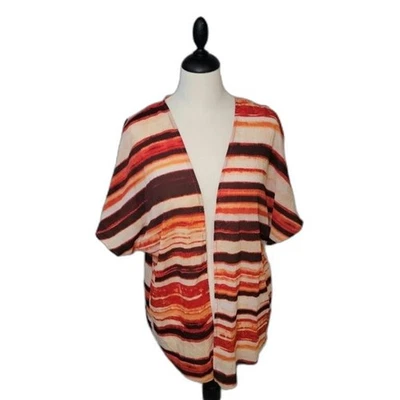 Женское кимоно Liz Claiborne Tribal Beat накидка размер L/XL разноцветное новое с ценниками эластичное - Изображение 1 из 4