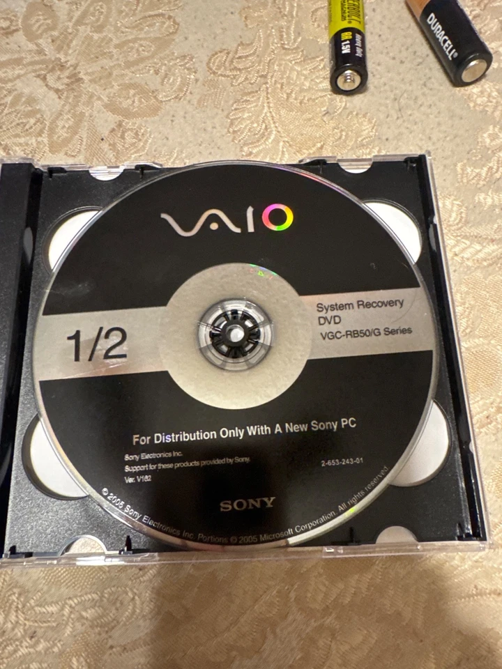 Recovery DVD for VGC-RB50/G Series - Image 1 of 3