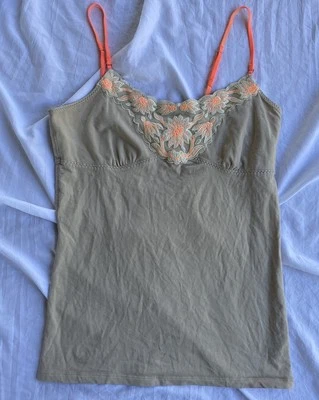 Camiseta sin mangas Y2K American Eagle Cami color naranja tostado mediana Foto 1 de 4