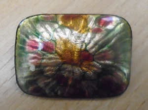 Vintage Balestrand Handarbeit Norweger Blumen Emaille Brosche - Bild 1 von 3