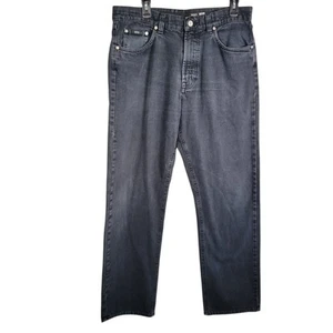 BOSS by Hugo Boss Alabama Jeans 36x32 Black Gray Denim Pants Mens Classic Fit - Picture 1 of 8