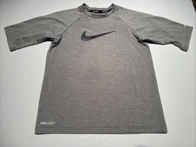 Nike Swim Rashguard Gray Size M Medium, Boy, Sleeves To Elbow - Image 1 of 4