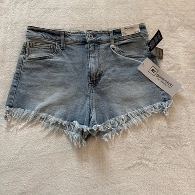 Pantalones Cortos Denim REgeneration by Celebrity Rosa Tiro Alto Festival Corte 11 30 NET Foto 1 de 4