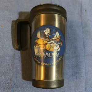 Donald Duck Thermal 12 oz. Coffee Mug “ World Wide Webbed” W.W.W. - Picture 1 of 3