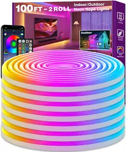 Led Rope Lights 100FT, Control with App/Remote, Flexible Led Rope Lights, Multip - Picture 1 of 7