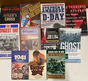 Lot of 11 World War II Historical Nonfiction Military History Adventure Books PB - Bild 1 von 3