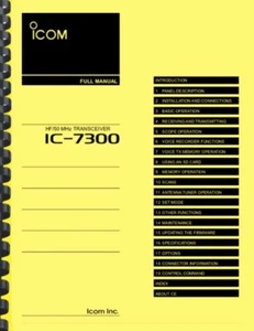 Icom IC7300 Transceiver OWNER'S FULL MANUAL - Zdjęcie 1 z 5