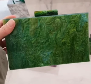 ZARA BNWT 2023.GREEN BOX BAG ABSTRACT PRINT. 6329/110 - Picture 1 of 6