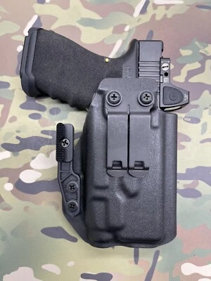 TR HOLSTERS Black Kydex IWB CLAW Holster for Glock 19 GEN5 Streamlight TLR-7