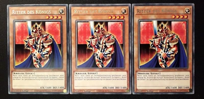 Yu-Gi-Oh! 3x Ritter des Königs, KICO-DE027, Rare, 1. Auflage, Deutsch, Near Mint - Bild 1 von 4