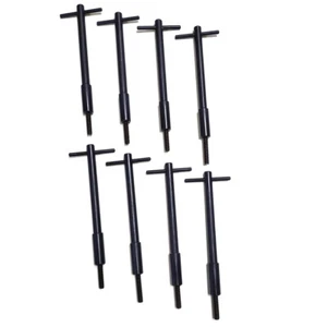 Muscle Car Black Steel Valve Cover T-Bar Wing Nut 1/4"-20 x 5", Set Of 8 - Picture 1 of 1