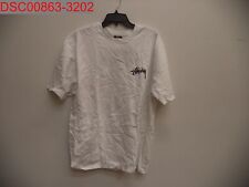 Stussy Men's Size Large White Short Sleeve Pink Fuzzy Dice Graphic Tee