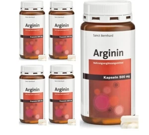Sanct Bernhard Arginin Kapseln 500 mg- 5x150 Kapseln (115,79 EUR/kg) - Picture 1 of 2