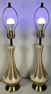Vintage Pair of Mid-Century Quartite Creative Corp 1960's Lamps Genie Jeannie - Picture 1 of 12