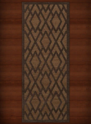 Yellow Diamond Lines Criss-Cross Bordered Transitional Area Rug Geometric DV1 - Image 1 of 2