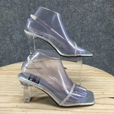 Mootsies Tootsies Tacones Mujer 8 Cordones Transparente Puntera Cuadrada Bloque Transparente Foto 1 de 4