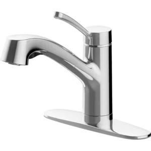 Mckenna Single Handle Pull Out Sprayer Kitchen Faucet in Polished Chrome with Tu - Picture 1 of 6