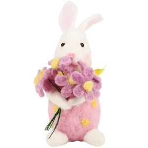 Primitives by Kathy Bunny with Bouquet Critter Easter Decoration - Picture 1 of 5