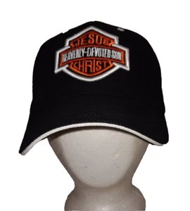 HARLEY LOGO W/JESUS HEAVENLY-DEVOTEDSON 100% ACYRLIC-ADJUSTABLE ONE SIZE - Picture 1 of 5