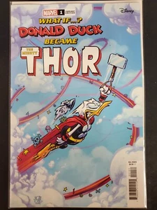 ¿Y si...?  El Pato Donald se convirtió en Thor #1 variante joven Marvel 2024 en estado bastante bueno/casi nuevo cómic - Imagen 1 de 1