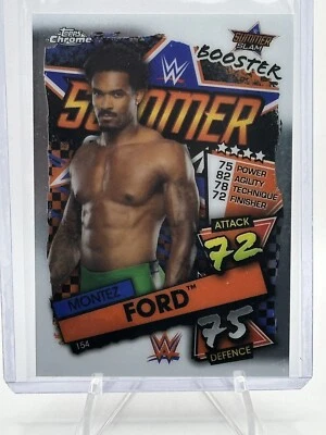 2021 Topps Chrome WWE Slam Attax #154 Montez Ford Summer Slam Booster - Image 1 of 2