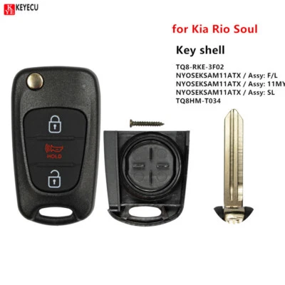 Replacement Remote Key Shell Case Fob for Kia Soul 2010 2011 2012 2013 Key Cover Foto 1 de 4