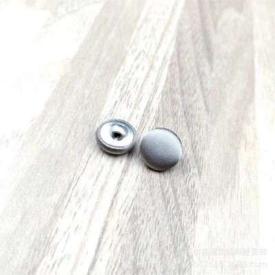 50pcs Solid Satin Cloth Covered Buttons Decor with Shank for Sewing DIY Shirt - Image 1 of 4