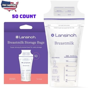 Breastmilk Storage Bags, 50 Count, Fast Freeze and Thaw Breast Milk Bags - Picture 1 of 7