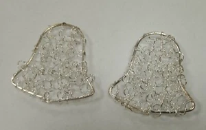 2x Color Plata Metal ADORNOS ARTESANALES CAMPANAS DE NAVIDAD fabricación de tarjetas 3D - Imagen 1 de 1
