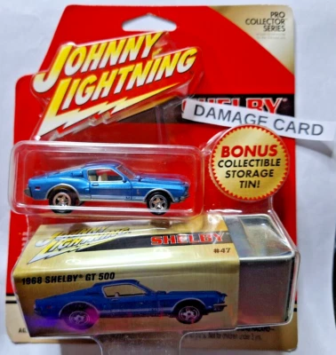 JOHNNY LIGHTNING 1968 68 Shelby GT500 FORD Mustang Storage Tin BAD CARD READ - Image 1 of 4