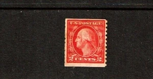 1916-22 U.S. Regular 2c Carm Washington COIL p. 10v Ty III Unwkm Sc#492 M/NG - Picture 1 of 1