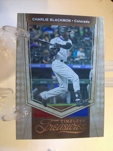 2021 Panini Chronicles Timeless Treasures #6 Charlie Blackmon  (83996) - Picture 1 of 2