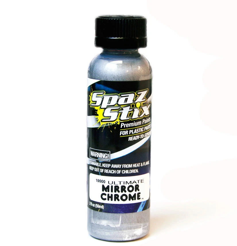 SPAZ STIX ULTIMATE MIRROR CHROME AIRBRUSH PAINT 2 OZ. SZX10000 LEXAN RC R/C NEW - Image 1 of 1