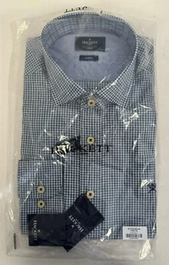 Hackett Men's Slim Fit Autumn Mini Check Shirt, Blue, Size Large - Picture 1 of 1
