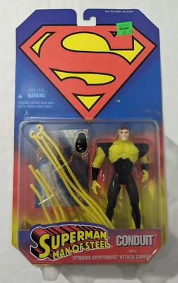 1995 年 Kenner | 超人钢铁侠 | 导管带旋转电缆 | 公仔密封 — 第 1/2 张图片