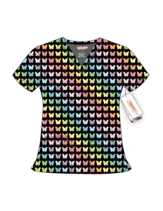 Nuevo, EliteMed 4 Vías Prendas para Exfoliantes con Estampado Elástico, Patrón # 900-009NEGRO, S-2XL - Imagen 1 de 1