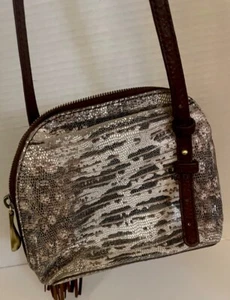 Bolso Bandolera HOBO Nash Desierto Tie Dye Serpiente Boho Cuero Borla Cartera - Imagen 1 de 9