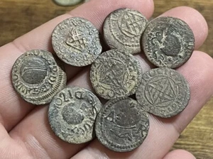 RARE 1600s Ardite Spanish Colonial Old Coin Barcelona Mint Pirate Era 1 Coin - Picture 1 of 2