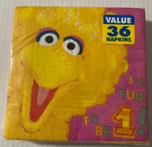 32 ct Big Bird Sesame Street 1st Birthday Party Paper Luncheon Napkins sealed - Picture 1 of 1
