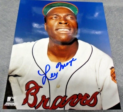 1990-е MLB LEE MAYE ФОТОГРАФИЯ С АВТОГРАФОМ ATLANTA BRAVES БЕЙСБОЛЬНЫЙ ИНФИЛДЕР РЕДКАЯ - Изображение 1 из 4