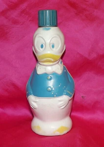 🏰 1960's Soaky Donald Duck Colgate Palmolive Walt Disney Bubble Bath Bottle - Picture 1 of 3