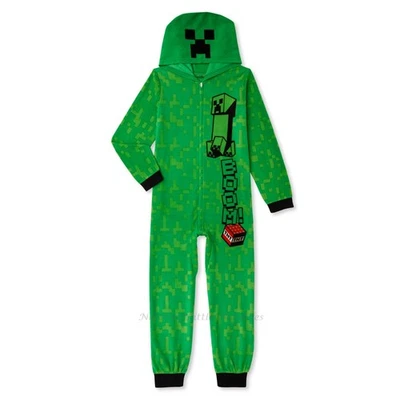 MINECRAFT Niños Pijama Talla 4-8 Una Pieza Traje Unión Halloween Disfraz Niñas Nuevo con Etiquetas Foto 1 de 2