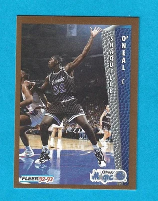 Tarjeta de novato Fleer Shaquille O'Neal 1992-93 RC #401 Orlando Magic HOF SHAQ Foto 1 de 2