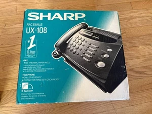 Sharp UX-108 Facsimile & Telephone W/Original Box Tested Working Rare! - Picture 1 of 7