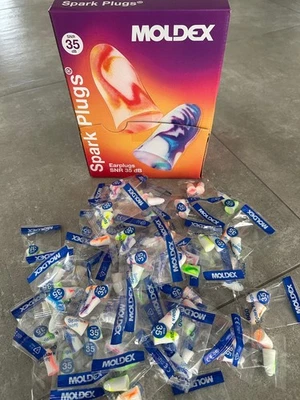 Moldex Ohrstöpsel SNR 35dB 100 Stück 50 Paar - Soft Spark Plugs 7800 Gehörschutz - Bild 1 von 3